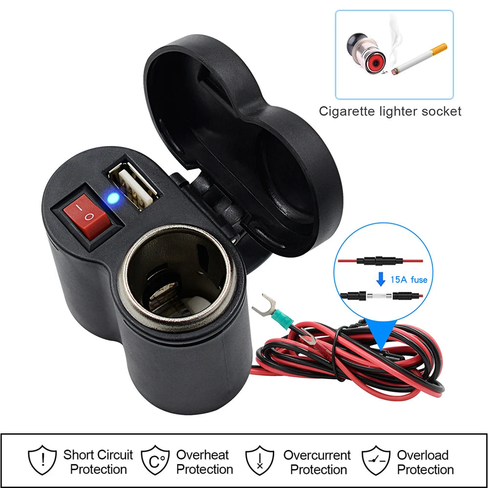 Pack 2 Chargeur multifonctionnel moto